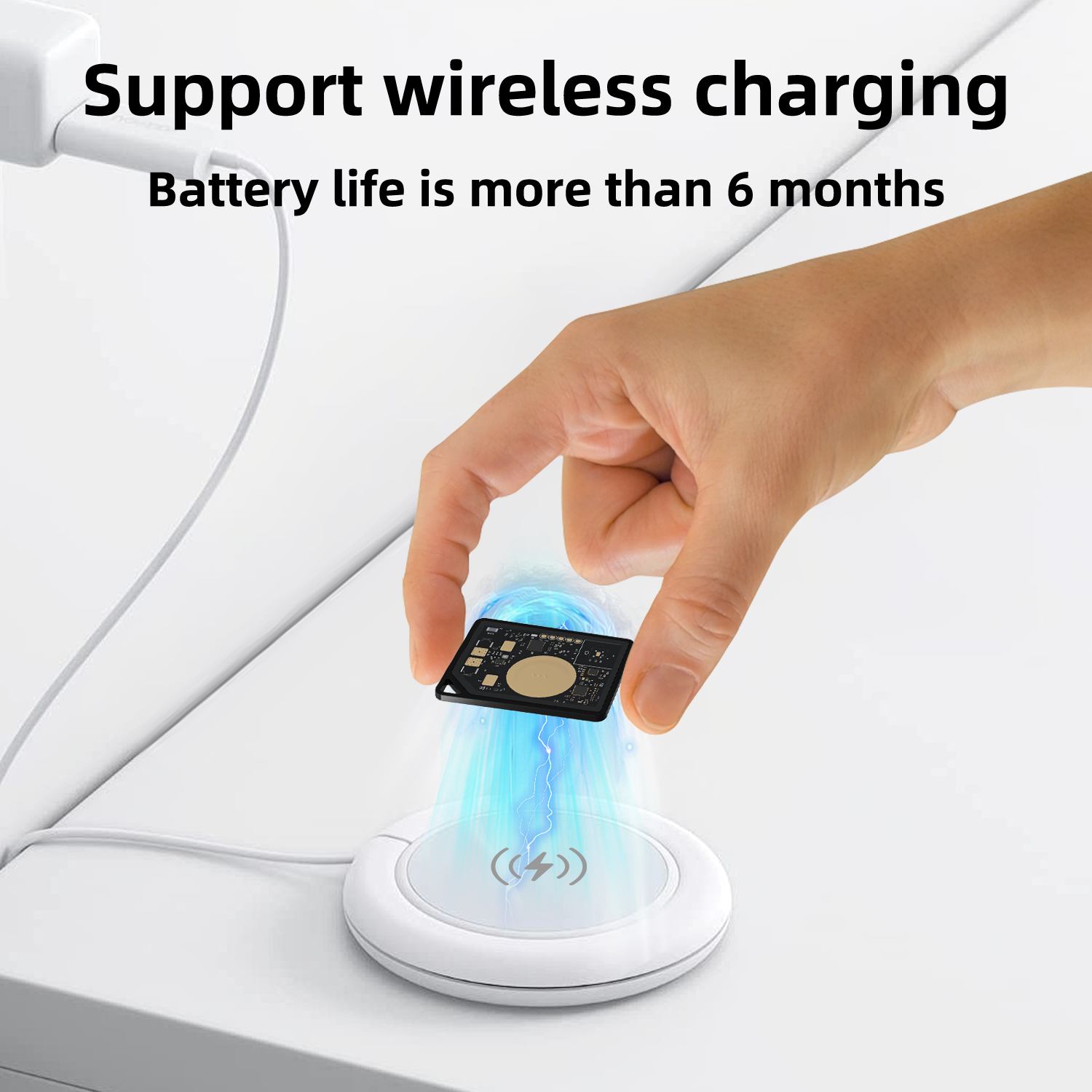 Rechargeable Card Tracker for Wallet, Keys & Bags – Works with iPhone & Android (Find My Compatible) - Image 5